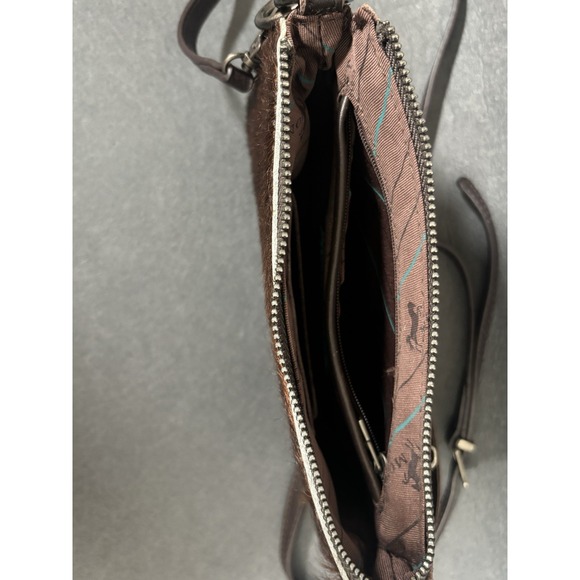 Montana West Crossbody Bag Womens Brown Genuine Leather Hair-On Hide Western - Picture 10 of 16